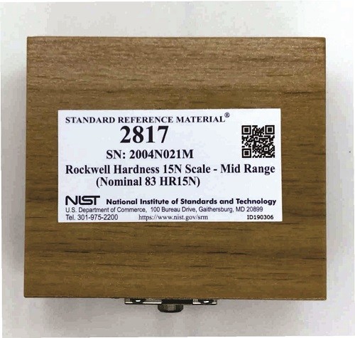 SRM 2817  洛氏硬度15N刻度-中間范圍(標(biāo)稱83 HR15N)