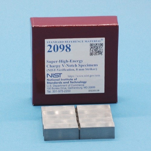 SRM 2098  超高能量Charpy V-缺口樣本(NIST-驗(yàn)證，8毫米射手)